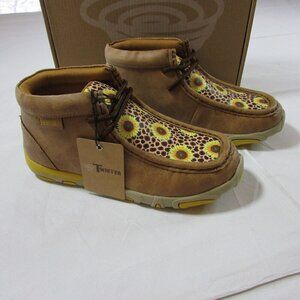 Twister by M&F Western Products Girl's Size 1 Sunnie Sunflower Chukka Boots Tan